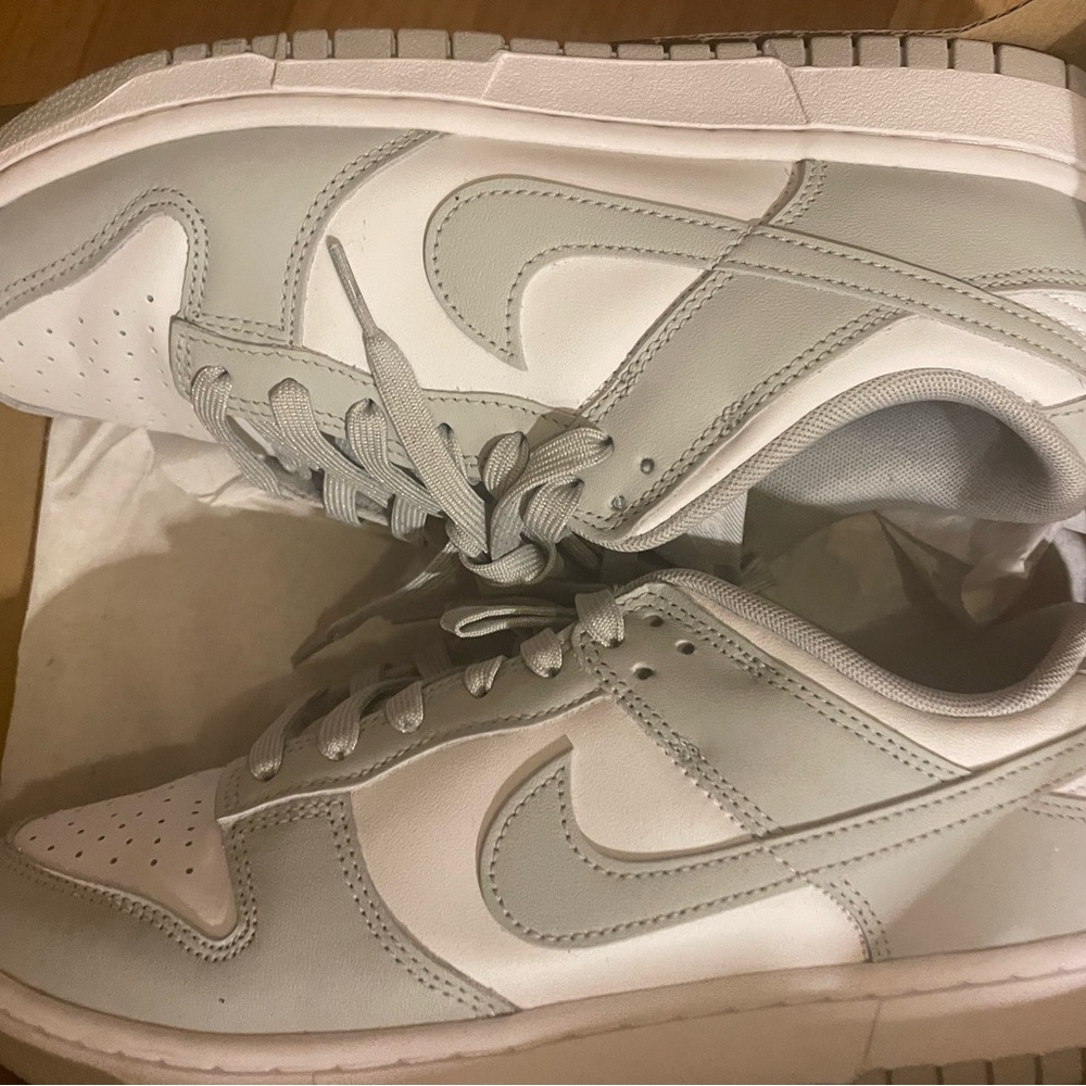 Nike Light Gray and White Sneakers